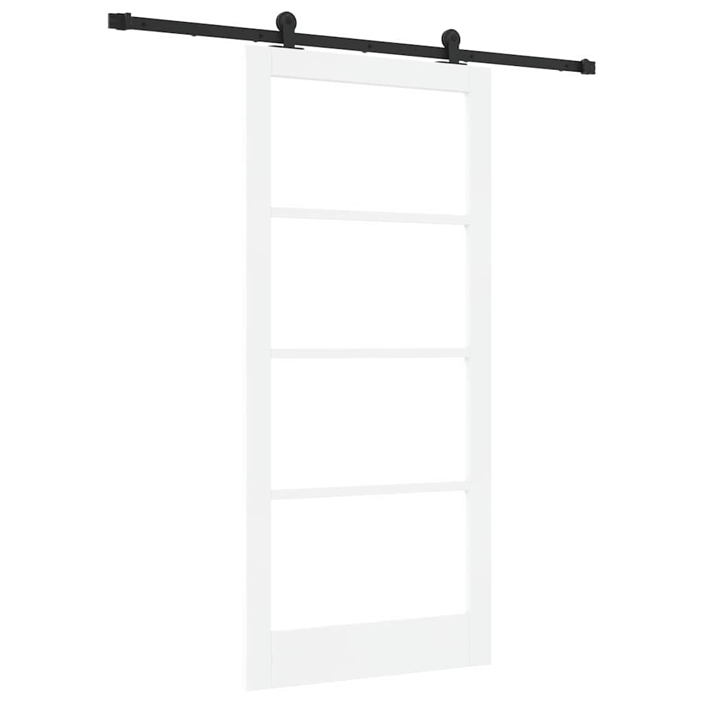 Συρόμενη Πόρτα ORKDAL Λευκό και Μαύρο 93 x 202 cm - Pakobazaar