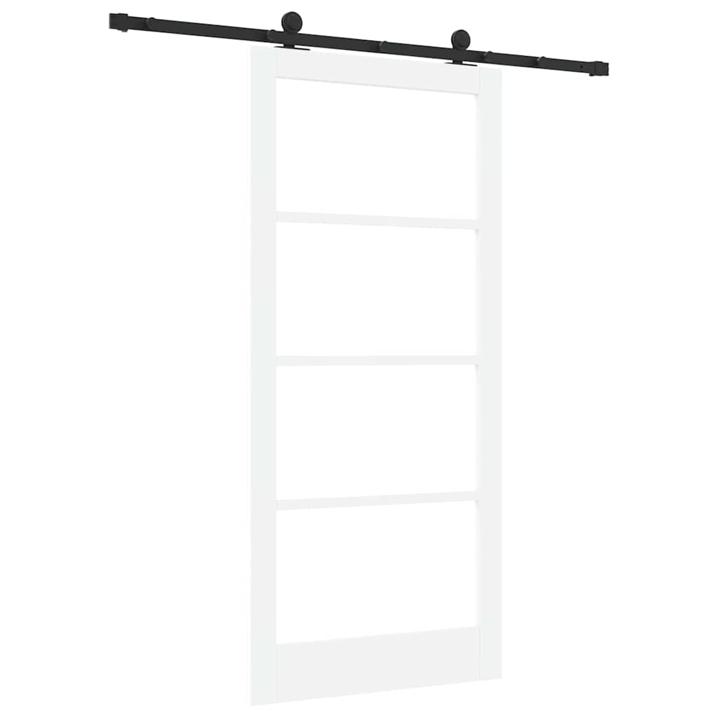 Συρόμενη Πόρτα ORKDAL Λευκό και Μαύρο 93 x 202 cm - Pakobazaar