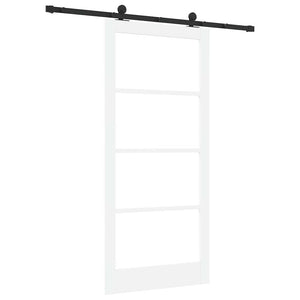 Συρόμενη Πόρτα ORKDAL Λευκό και Μαύρο 93 x 202 cm - Pakobazaar