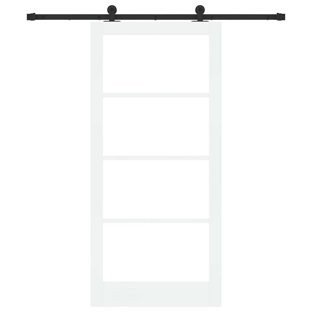 Συρόμενη Πόρτα ORKDAL Λευκό και Μαύρο 93 x 202 cm - Pakobazaar