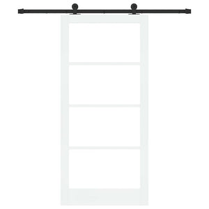 Συρόμενη Πόρτα ORKDAL Λευκό και Μαύρο 93 x 202 cm - Pakobazaar