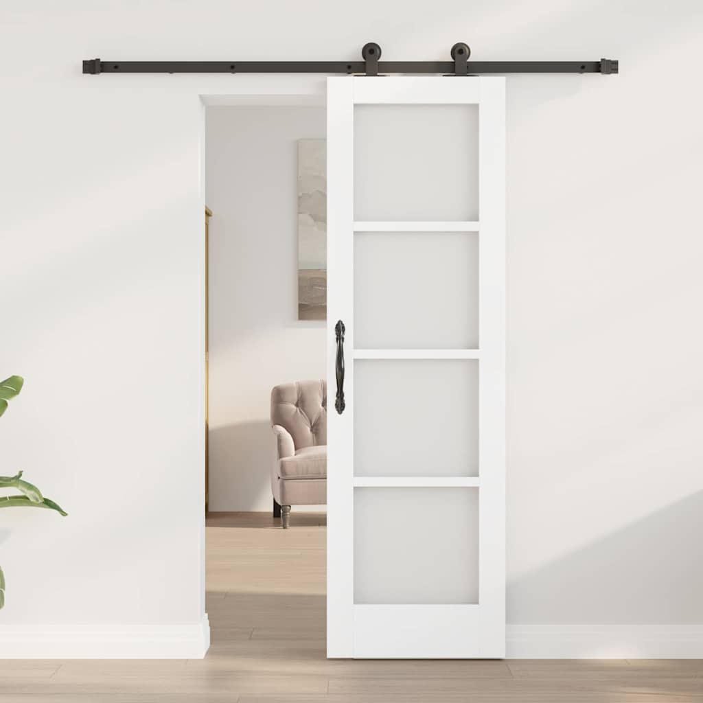 Συρόμενη Πόρτα ORKDAL Λευκό και Μαύρο 61 x 198,5 εκ. - Pakobazaar