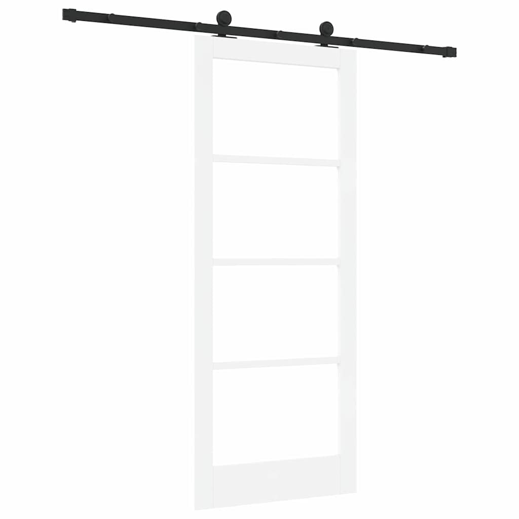 Συρόμενη Πόρτα ORKDAL Λευκό και Μαύρο 83 x 202 εκ. - Pakobazaar