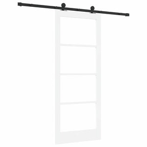 Συρόμενη Πόρτα ORKDAL Λευκό και Μαύρο 83 x 202 εκ. - Pakobazaar