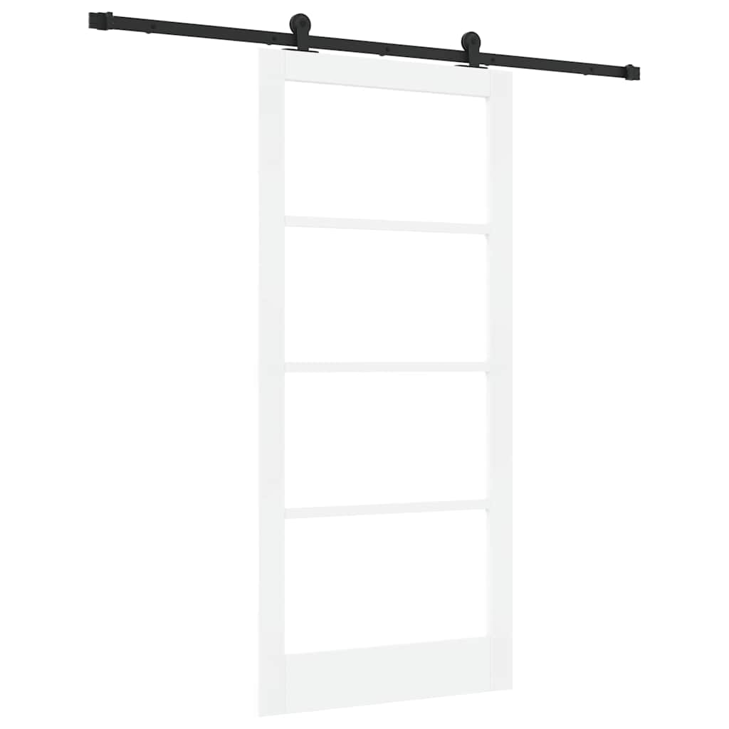 Συρόμενη Πόρτα ORKDAL Λευκό και Μαύρο 93 x 202 cm - Pakobazaar