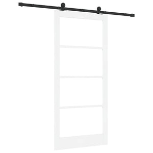Συρόμενη Πόρτα ORKDAL Λευκό και Μαύρο 93 x 202 cm - Pakobazaar