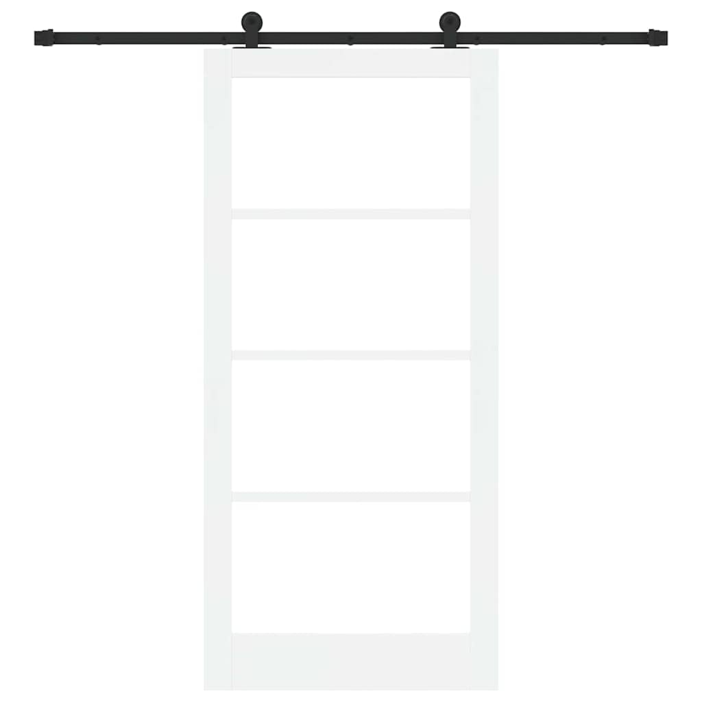 Συρόμενη Πόρτα ORKDAL Λευκό και Μαύρο 93 x 202 cm - Pakobazaar