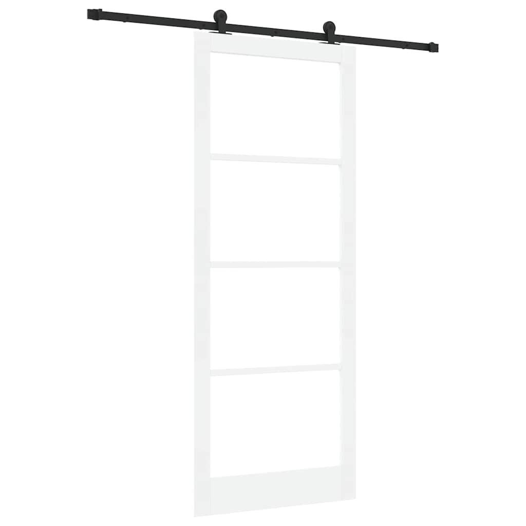 Συρόμενη Πόρτα ORKDAL Λευκό και Μαύρο 93 x 232 εκ. - Pakobazaar