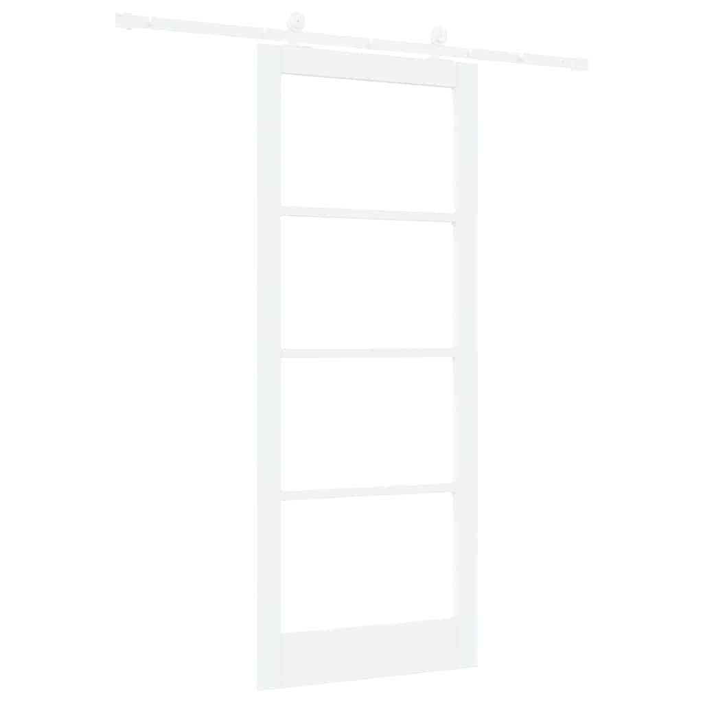 Συρόμενη Πόρτα ORKDAL 86 x 211 cm Μασίφ ξύλο πεύκου και γυαλί - Pakobazaar