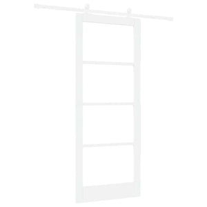 Συρόμενη Πόρτα ORKDAL 86 x 211 cm Μασίφ ξύλο πεύκου και γυαλί - Pakobazaar