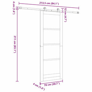 Συρόμενη Πόρτα ORKDAL Λευκό 78 x 211 εκ - Pakobazaar