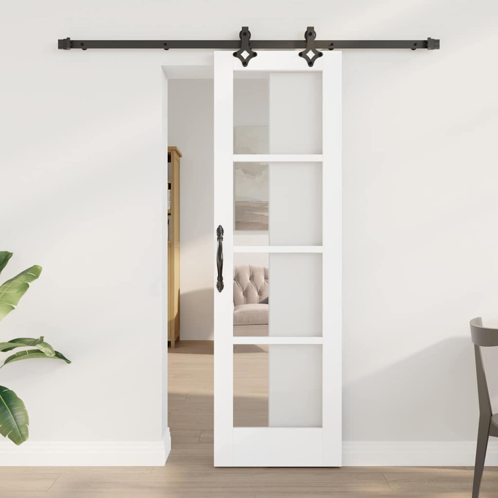 Συρόμενη Πόρτα ORKDAL Λευκό και Μαύρο 61 x 198,5 εκ. - Pakobazaar