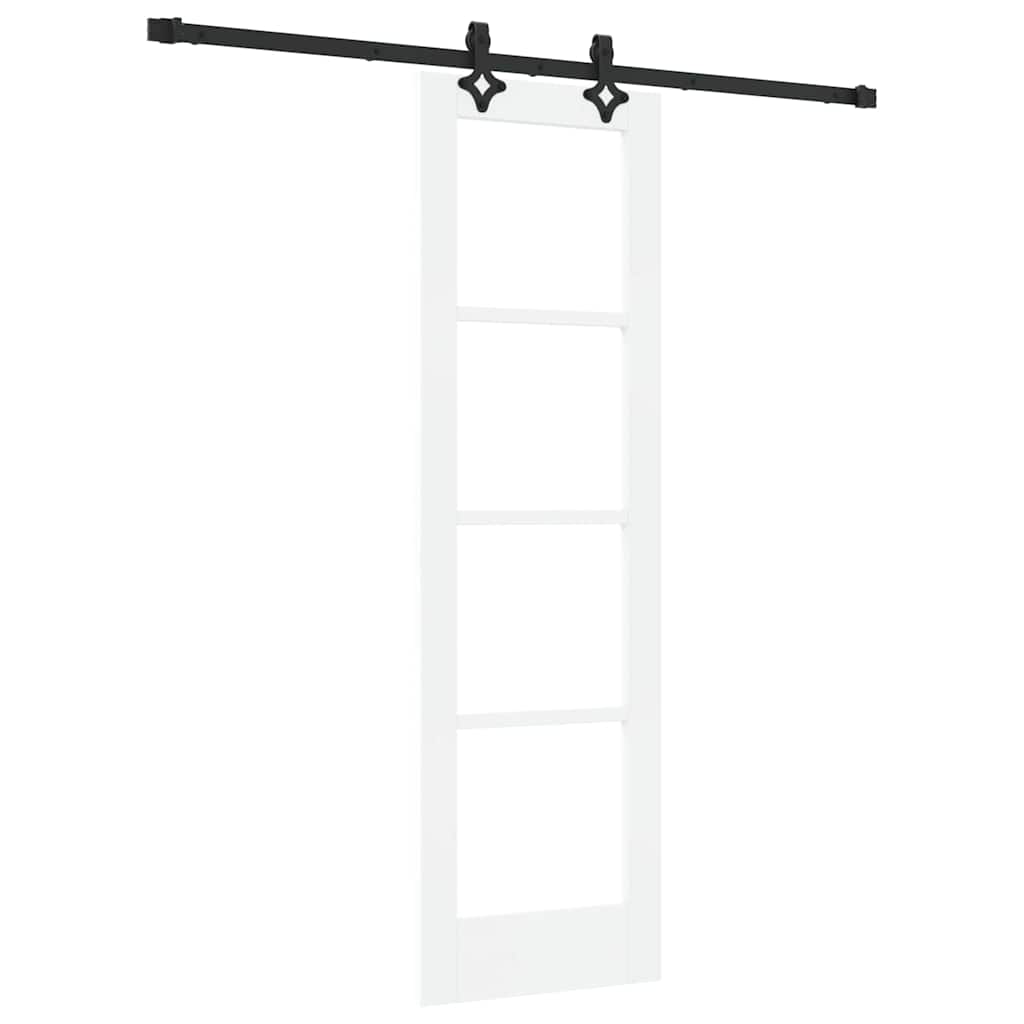 Συρόμενη Πόρτα ORKDAL Λευκό και Μαύρο 61 x 198,5 εκ. - Pakobazaar