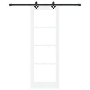 Συρόμενη Πόρτα ORKDAL 73,5 x 211 εκ Μασίφ ξύλο πεύκου και γυαλί - Pakobazaar