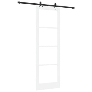 Συρόμενη Πόρτα ORKDAL 78 x 232 cm Μασίφ ξύλο πεύκου και γυαλί - Pakobazaar