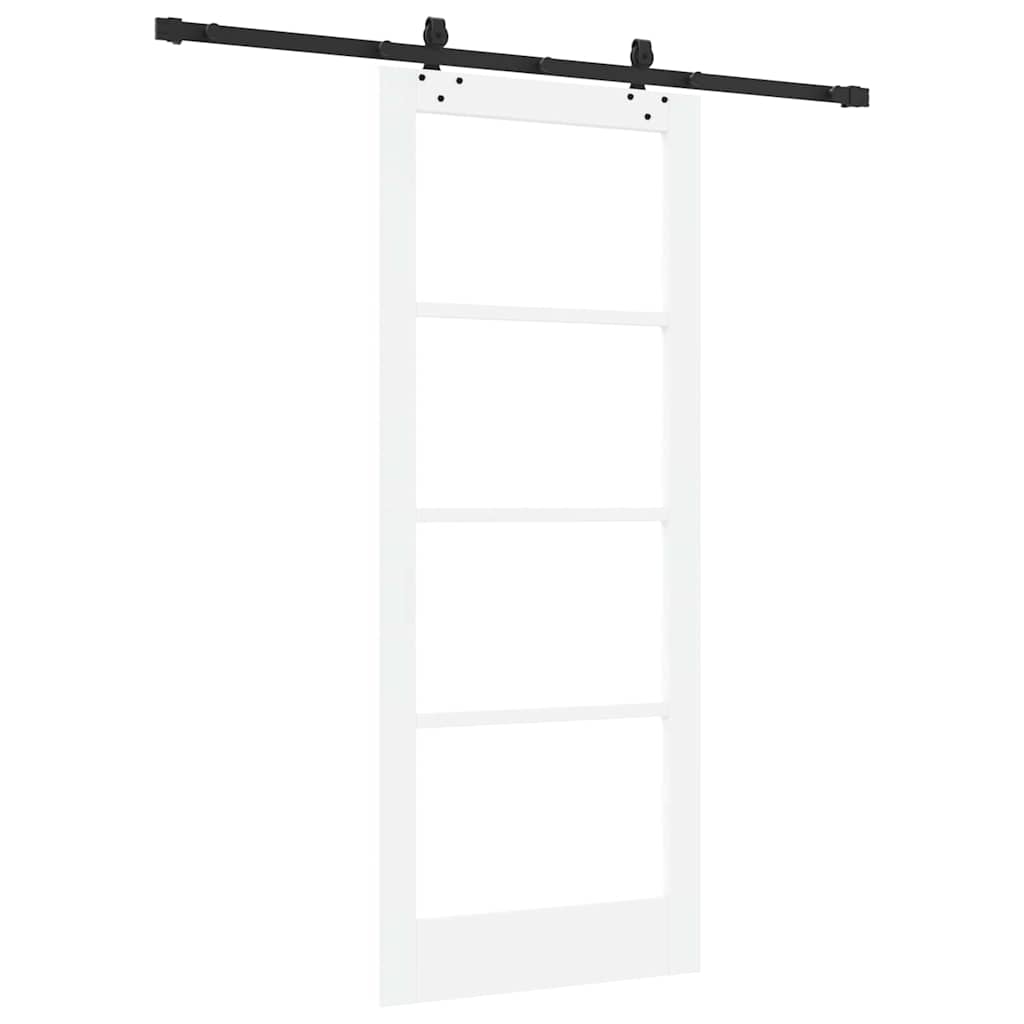 Συρόμενη Πόρτα ORKDAL Λευκό και Μαύρο 83 x 202 εκ. - Pakobazaar