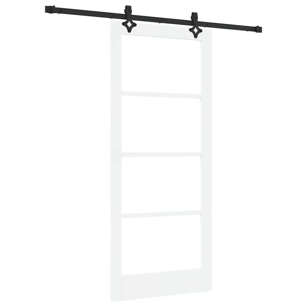 Συρόμενη Πόρτα ORKDAL 86 x 198,5 cm Μασίφ ξύλο πεύκου και γυαλί - Pakobazaar