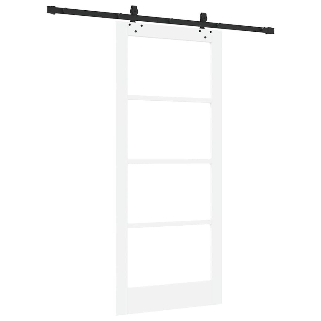 Συρόμενη Πόρτα ORKDAL 86 x 198,5 cm Μασίφ ξύλο πεύκου και γυαλί - Pakobazaar