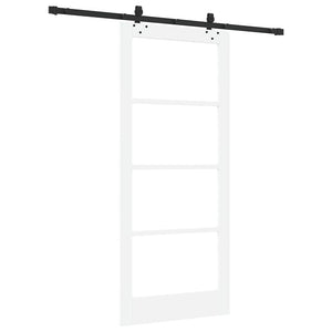 Συρόμενη Πόρτα ORKDAL 86 x 198,5 cm Μασίφ ξύλο πεύκου και γυαλί - Pakobazaar