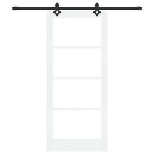 Συρόμενη Πόρτα ORKDAL 86 x 198,5 cm Μασίφ ξύλο πεύκου και γυαλί - Pakobazaar