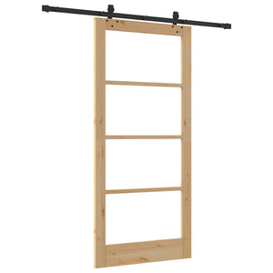 Συρόμενη Πόρτα ORKDAL Φυσικό και Μαύρο 93 x 202 cm - Pakobazaar