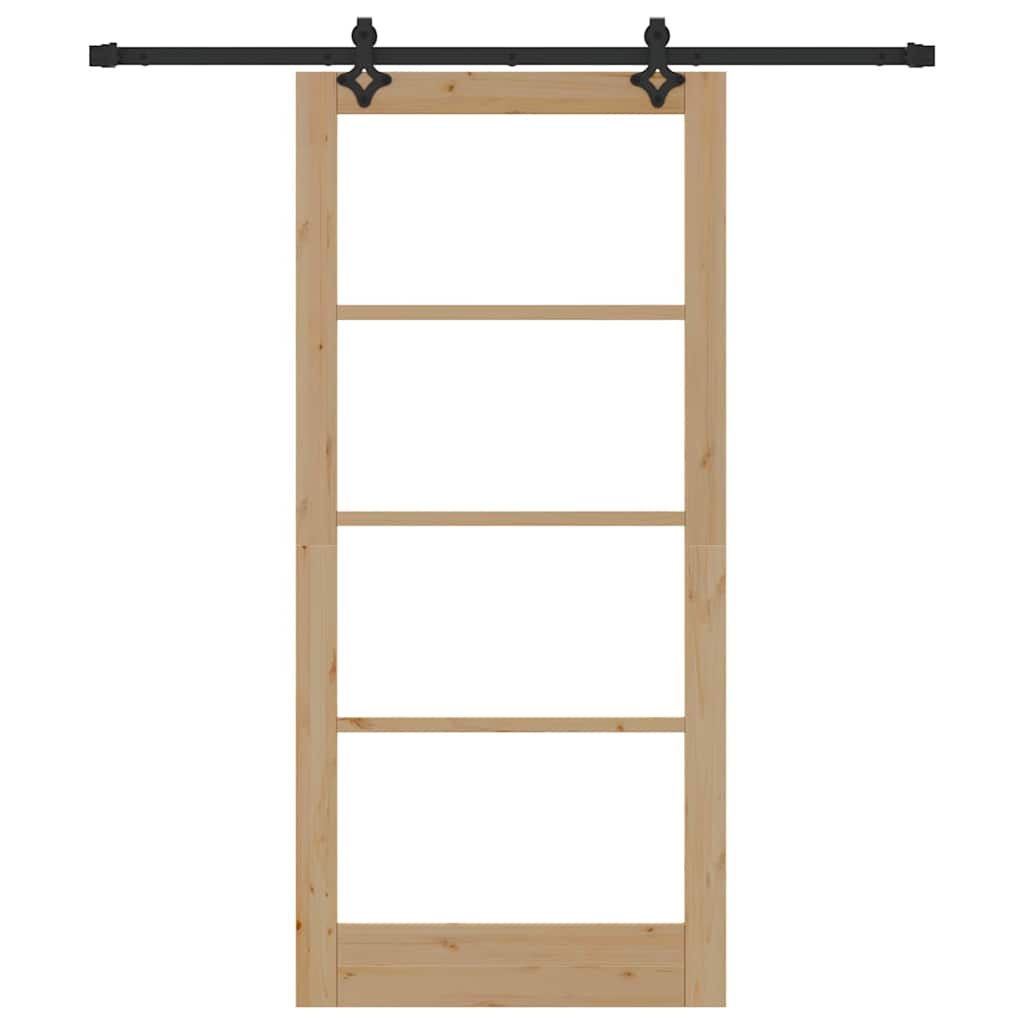Συρόμενη Πόρτα ORKDAL Φυσικό και Μαύρο 93 x 202 cm - Pakobazaar