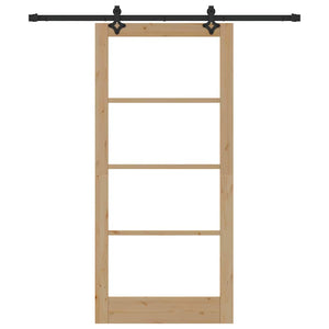 Συρόμενη Πόρτα ORKDAL Φυσικό και Μαύρο 93 x 202 cm - Pakobazaar
