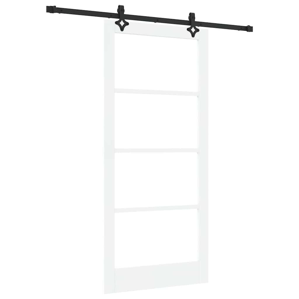 Συρόμενη Πόρτα ORKDAL Λευκό και Μαύρο 93 x 202 cm - Pakobazaar