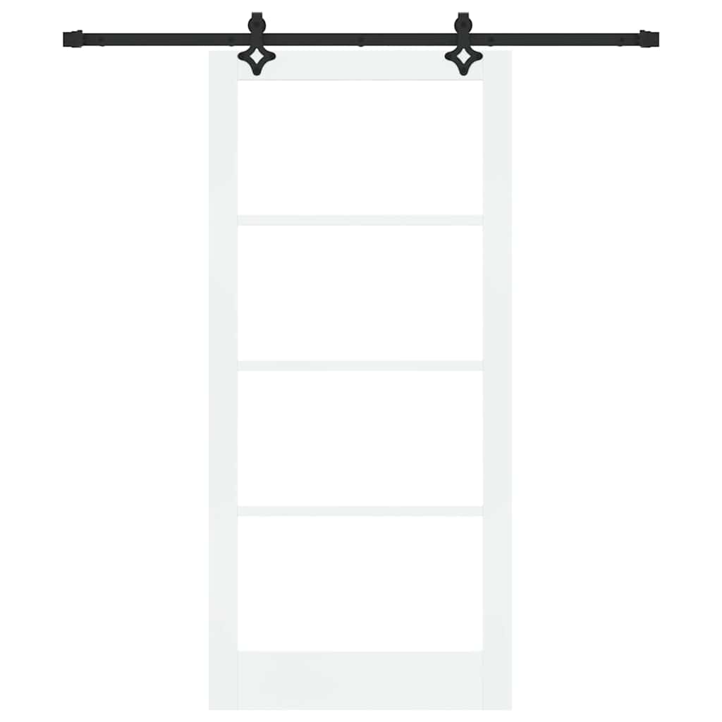 Συρόμενη Πόρτα ORKDAL Λευκό και Μαύρο 93 x 202 cm - Pakobazaar