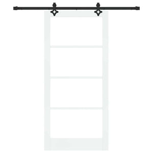 Συρόμενη Πόρτα ORKDAL Λευκό και Μαύρο 93 x 202 cm - Pakobazaar