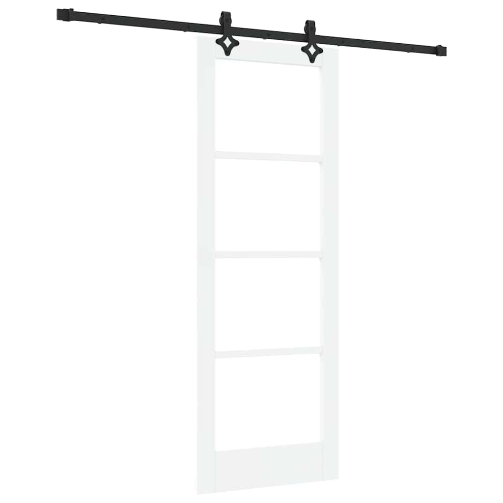 Συρόμενη Πόρτα ORKDAL 73,5 x 198,5 εκ. Λευκό και Μαύρο - Pakobazaar
