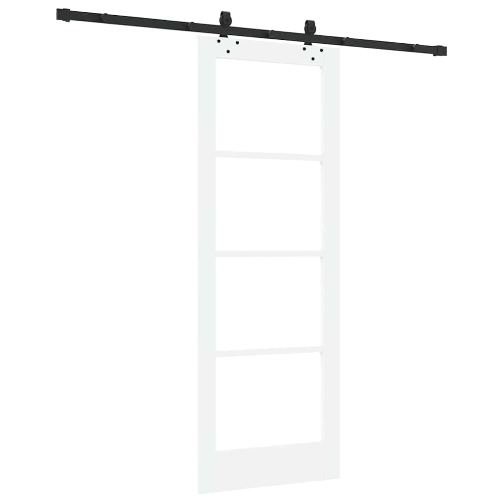Συρόμενη Πόρτα ORKDAL 73,5 x 198,5 εκ. Λευκό και Μαύρο - Pakobazaar
