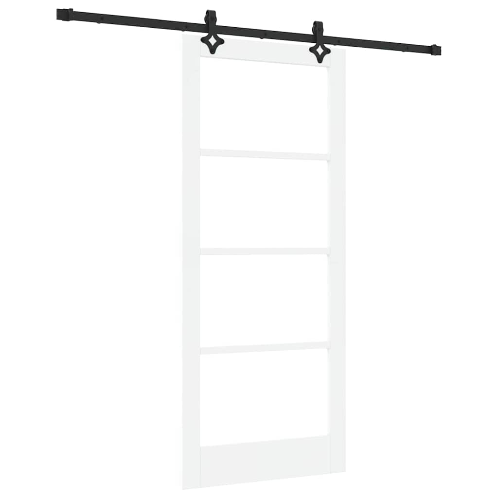 Συρόμενη Πόρτα ORKDAL 86 x 198,5 cm Μασίφ ξύλο πεύκου και γυαλί - Pakobazaar