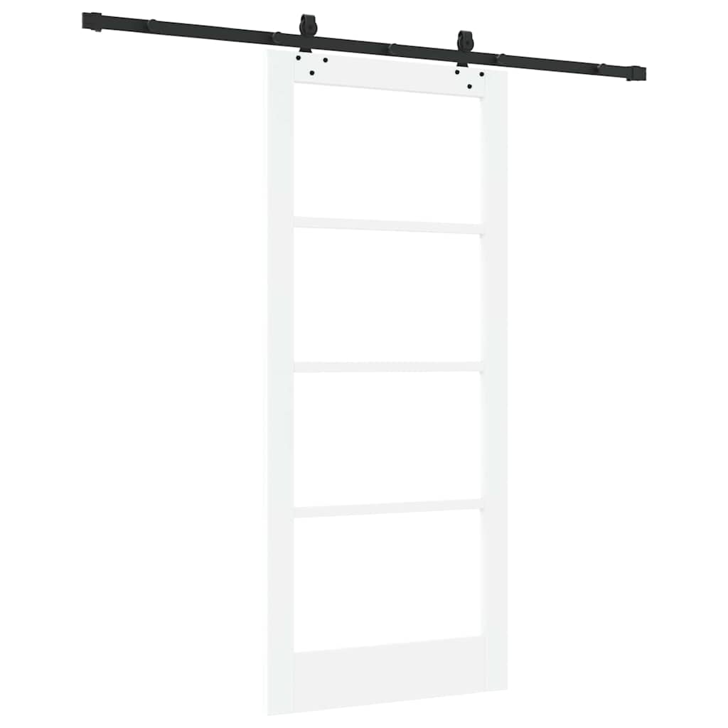 Συρόμενη Πόρτα ORKDAL 86 x 198,5 cm Μασίφ ξύλο πεύκου και γυαλί - Pakobazaar