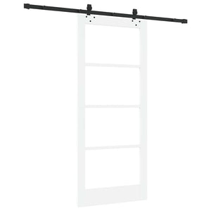 Συρόμενη Πόρτα ORKDAL 86 x 198,5 cm Μασίφ ξύλο πεύκου και γυαλί - Pakobazaar