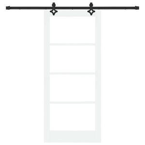 Συρόμενη Πόρτα ORKDAL 86 x 198,5 cm Μασίφ ξύλο πεύκου και γυαλί - Pakobazaar