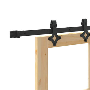 Συρόμενη Πόρτα ORKDAL 86 x 211 cm Μασίφ ξύλο πεύκου και γυαλί - Pakobazaar
