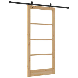 Συρόμενη Πόρτα ORKDAL Φυσικό και Μαύρο 93 x 202 cm - Pakobazaar