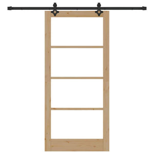 Συρόμενη Πόρτα ORKDAL Φυσικό και Μαύρο 93 x 202 cm - Pakobazaar
