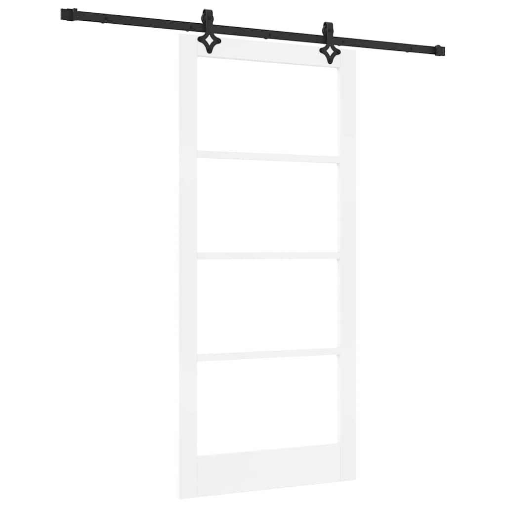 Συρόμενη Πόρτα ORKDAL Λευκό και Μαύρο 93 x 202 cm - Pakobazaar
