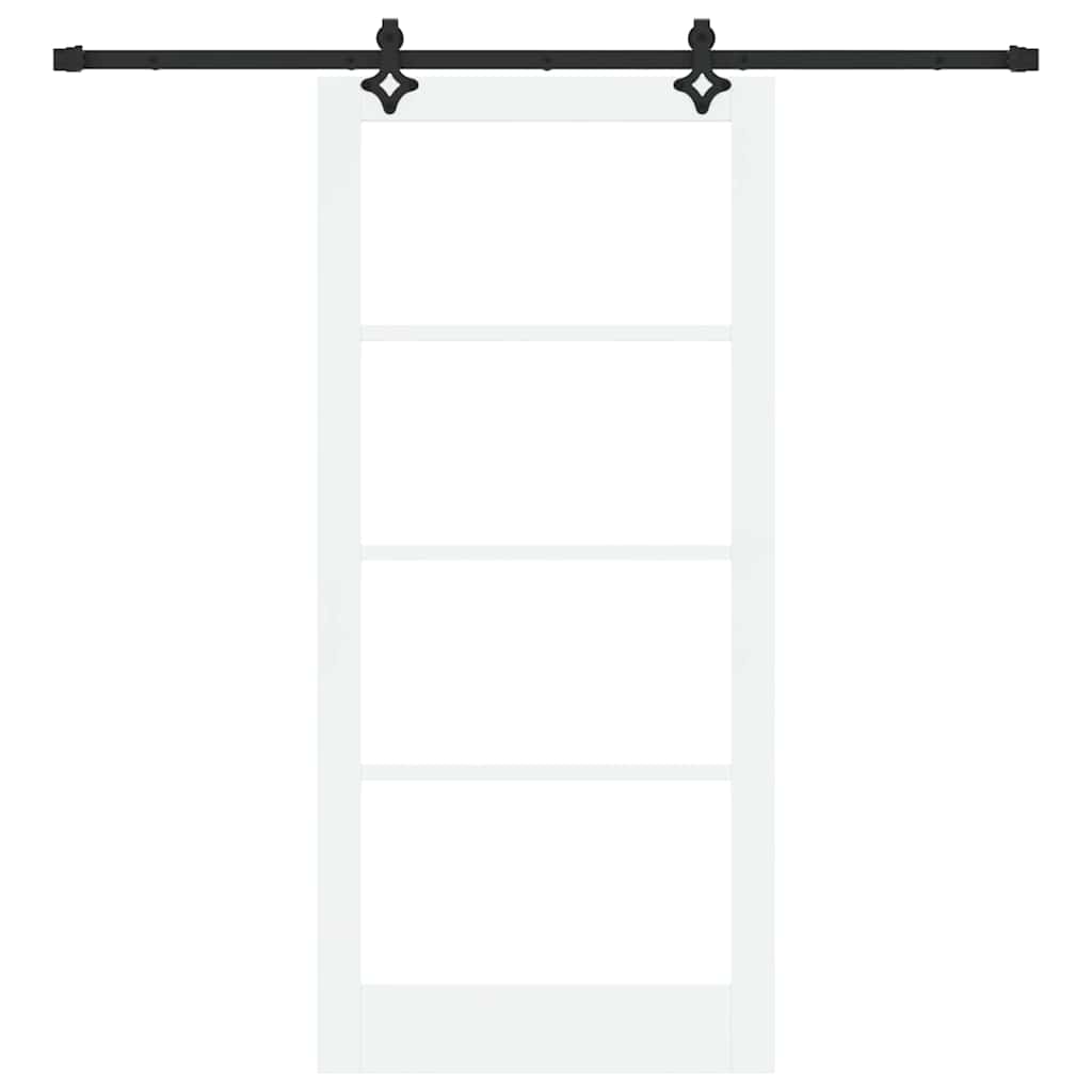 Συρόμενη Πόρτα ORKDAL Λευκό και Μαύρο 93 x 202 cm - Pakobazaar