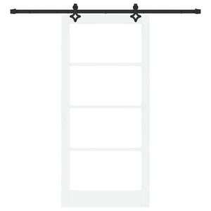 Συρόμενη Πόρτα ORKDAL Λευκό και Μαύρο 93 x 202 cm - Pakobazaar