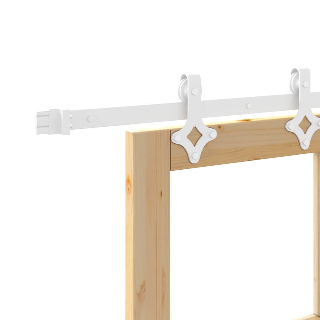 Συρόμενη Πόρτα 78 x 202 εκ. Μασίφ ξύλο πεύκου και γυαλί Φυσικό - Pakobazaar