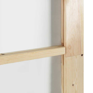 Συρόμενη Πόρτα Φυσικό 93 x 202 cm Μασίφ ξύλο πεύκου και γυαλί - Pakobazaar