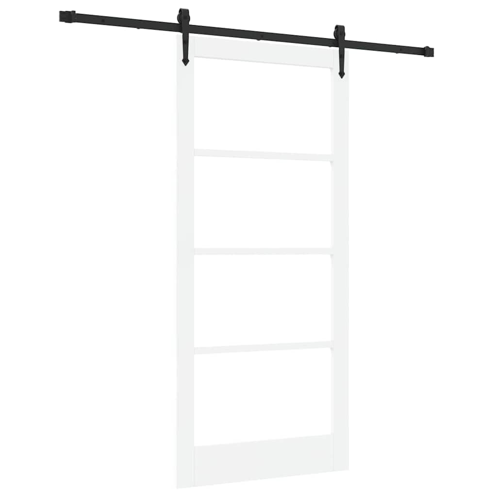 Συρόμενη Πόρτα Λευκό και Μαύρο 93 x 202 cm - Pakobazaar