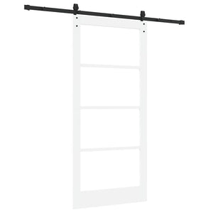 Συρόμενη Πόρτα Λευκό και Μαύρο 93 x 202 cm - Pakobazaar
