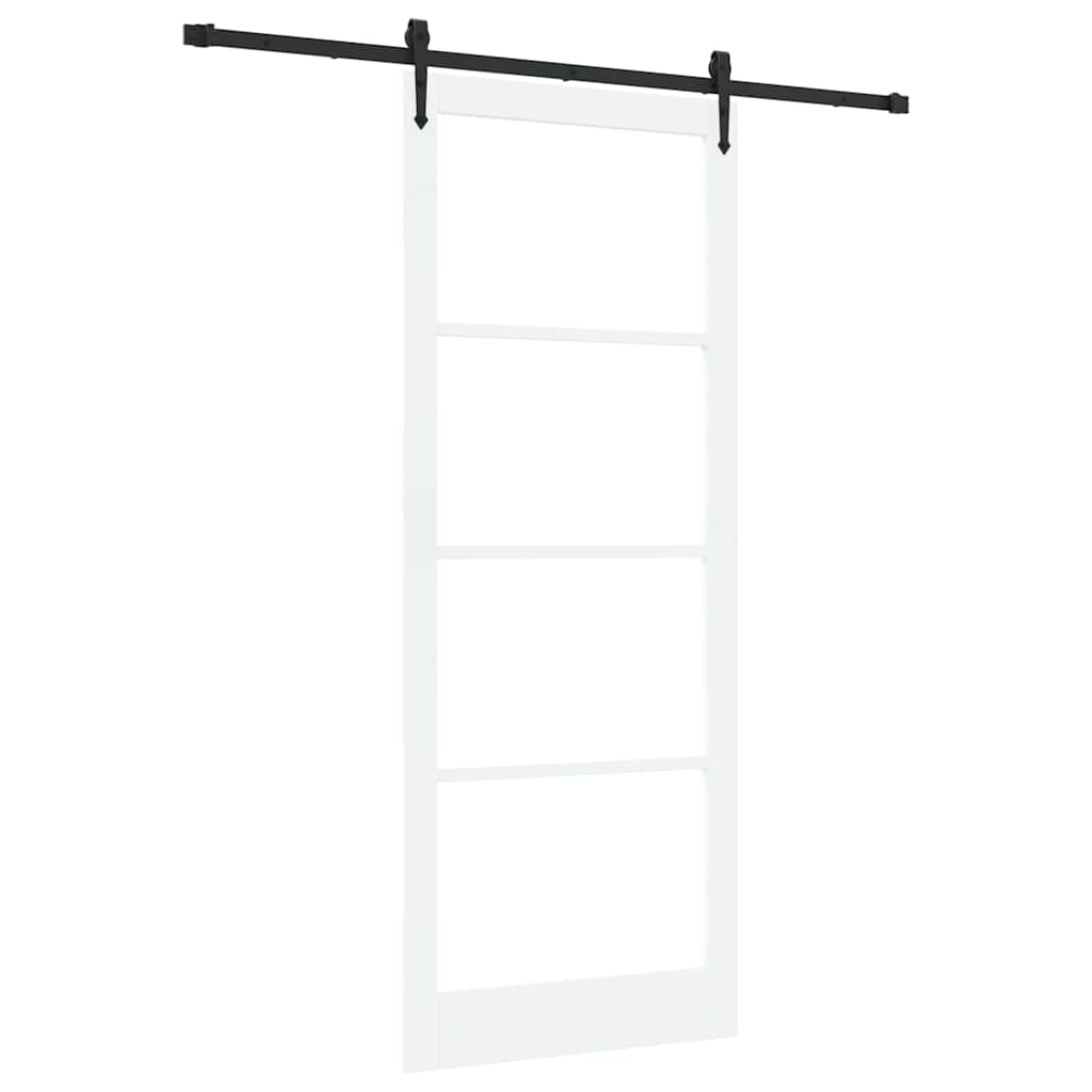 Συρόμενη Πόρτα Λευκό και Μαύρο 93 x 232 εκ. - Pakobazaar