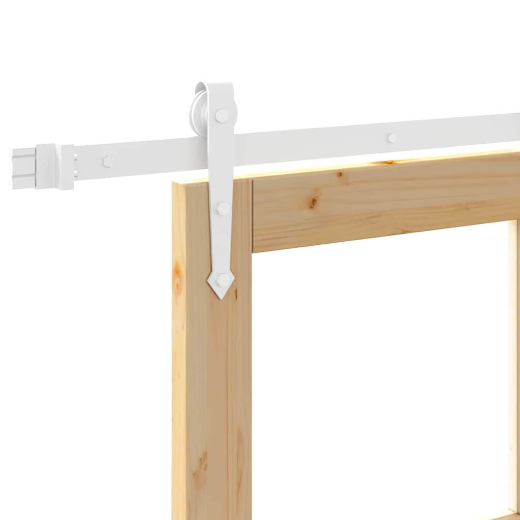 Συρόμενη Πόρτα Φυσικό 86 x 211 cm Μασίφ ξύλο πεύκου και γυαλί - Pakobazaar