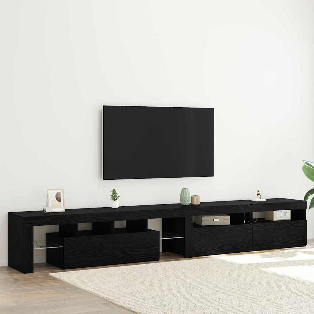 Ντουλάπι TV 3 pcs Μαύρη Οξυά 260 x 37 x 40 εκ - Pakobazaar