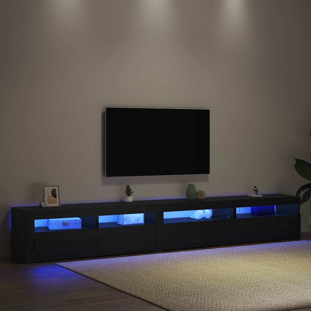 Σετ επίπλου τηλεόρασης 3 pcs Μαύρη Οξυά 270 x 35 x 40 εκ